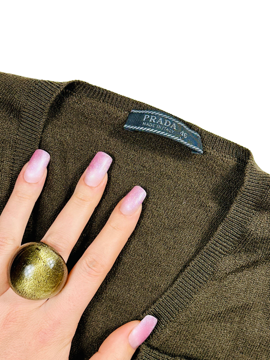 PRADA -  Maglioncino marrone