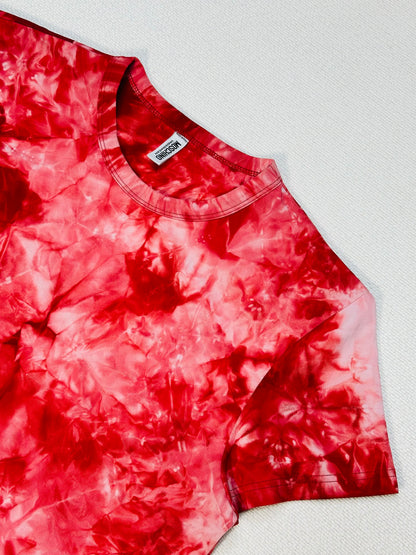 MOSCHINO - T-shirt Tie-Dye Rosso Fragola