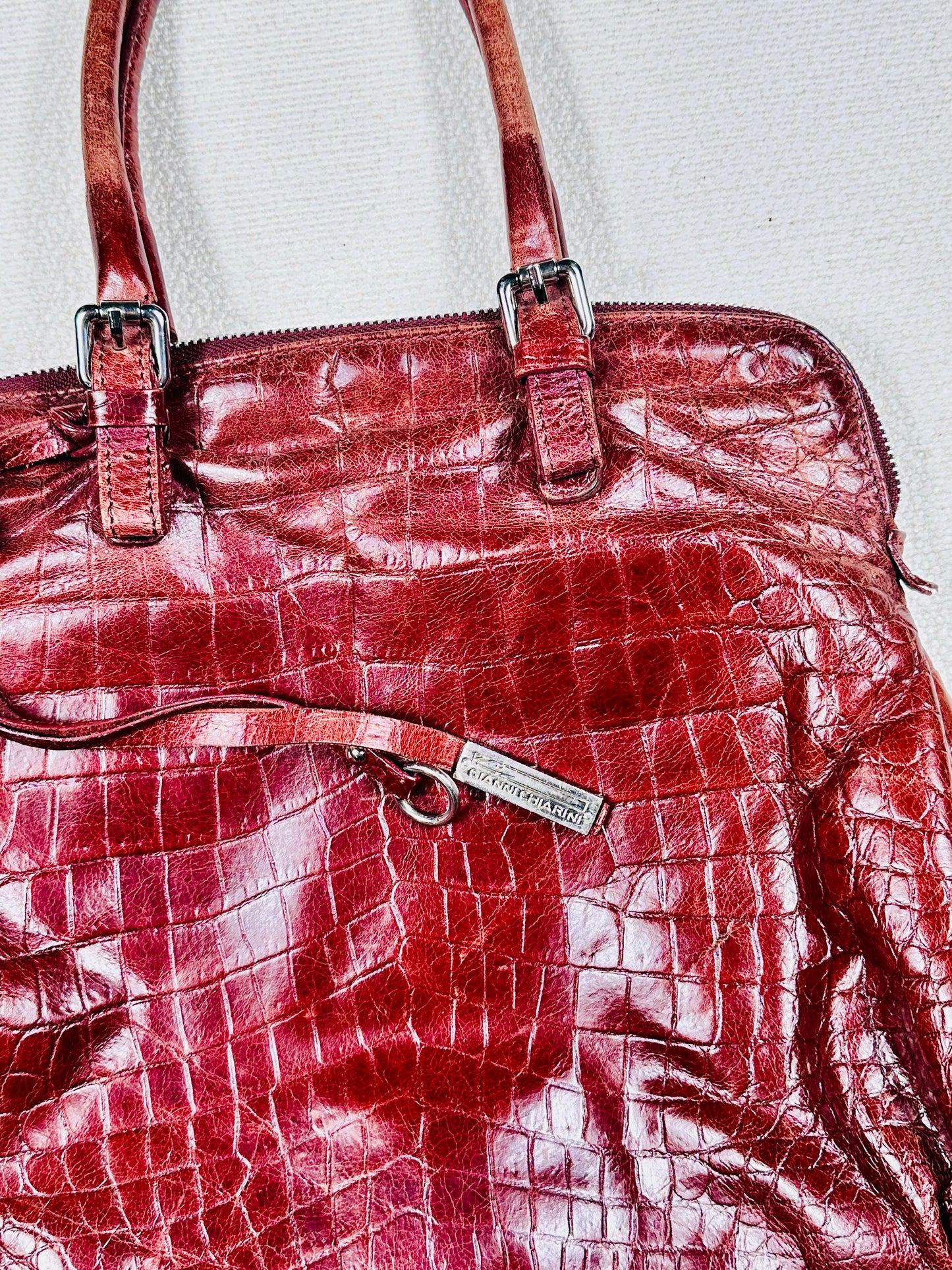 Borsa a spalla vera pelle red cherry 🍒