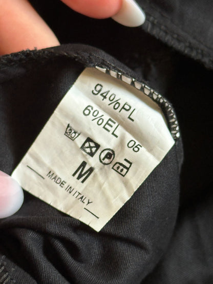 Gonna vintage nera Made in Italy con balze e pieghe – Eleganza senza tempo
