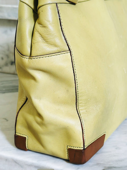 MAX MARA WEEKEND - Borsa in Pelle Verde Pistacchio Vintage Y2K Made in Italy