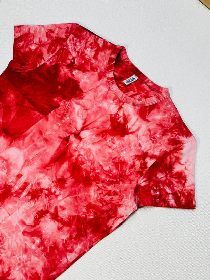 MOSCHINO - T-shirt Tie-Dye Rosso Fragola