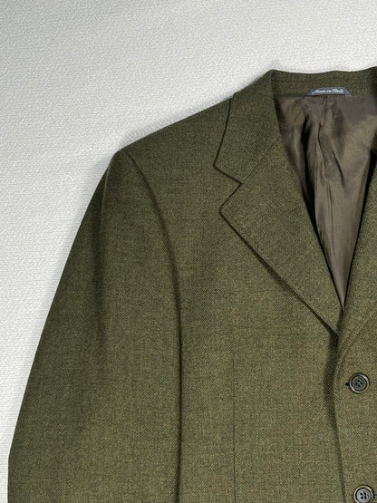 Giacca Blazer Vintage - Lana e cashmere verde
