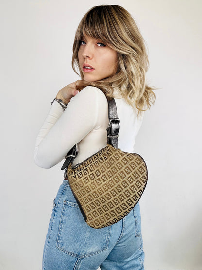 FENDI - Oyster Medium Monogram Zucca Canvas – Iconic Y2K