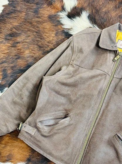 Giacca di pelle marrone Classic fit
