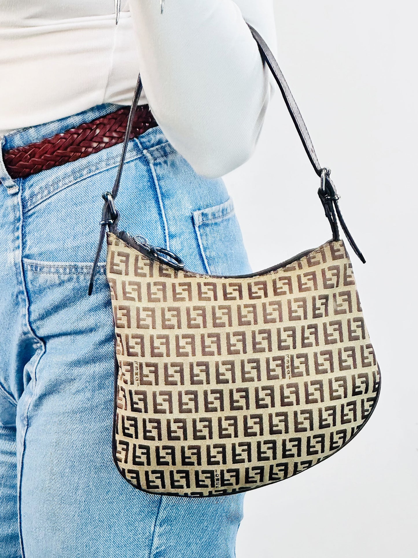 FENDI - Oyster Mini Monogram Zucca Canvas – Iconic Y2K