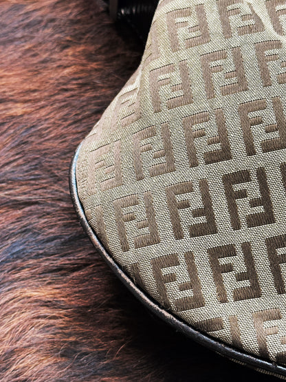 FENDI - Oyster Medium Monogram Zucca Canvas – Iconic Y2K