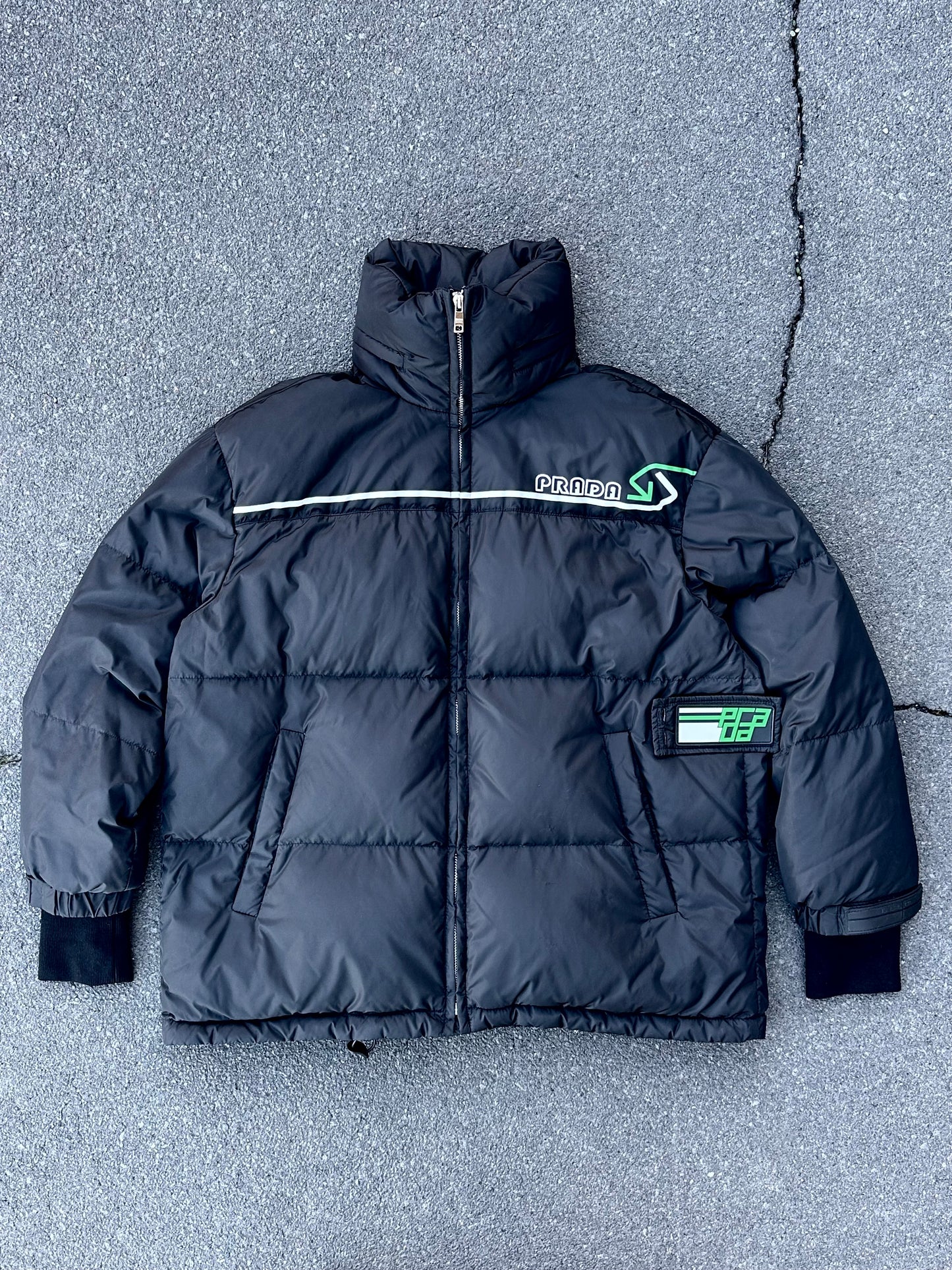 PRADA – Piumino Tech Logo Green Ediction