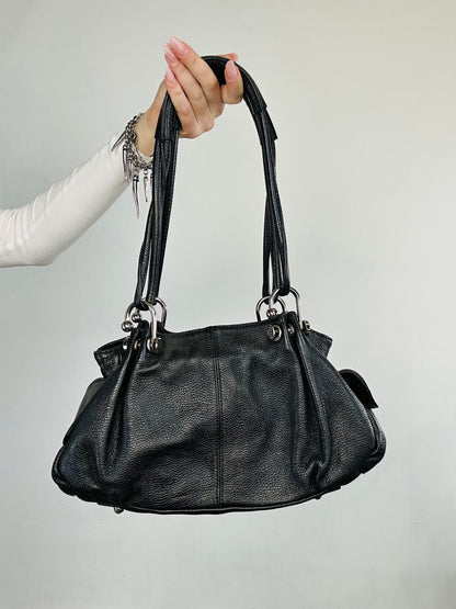 Borsa Shopper in pelle martellata