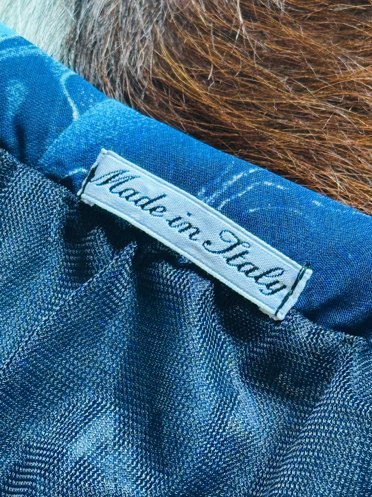 Gonna Vintage Made in Italy Blu Floreale