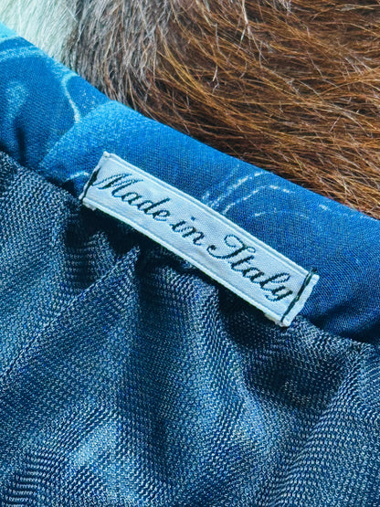 Gonna Vintage Made in Italy Blu Floreale