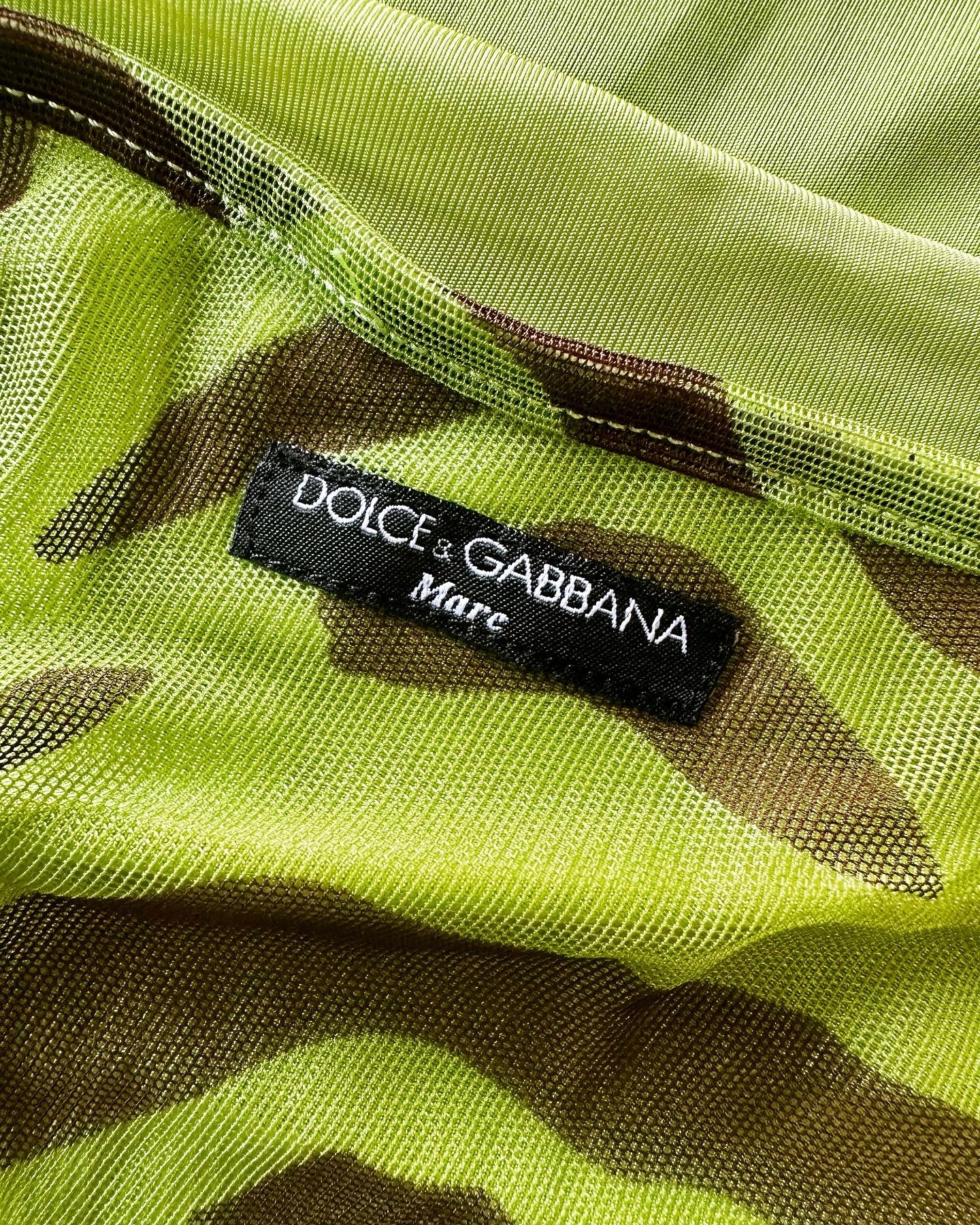 Dolce&Gabbana abito in micro mesh zebrato