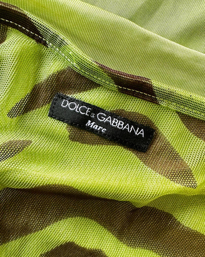Dolce&Gabbana abito in micro mesh zebrato