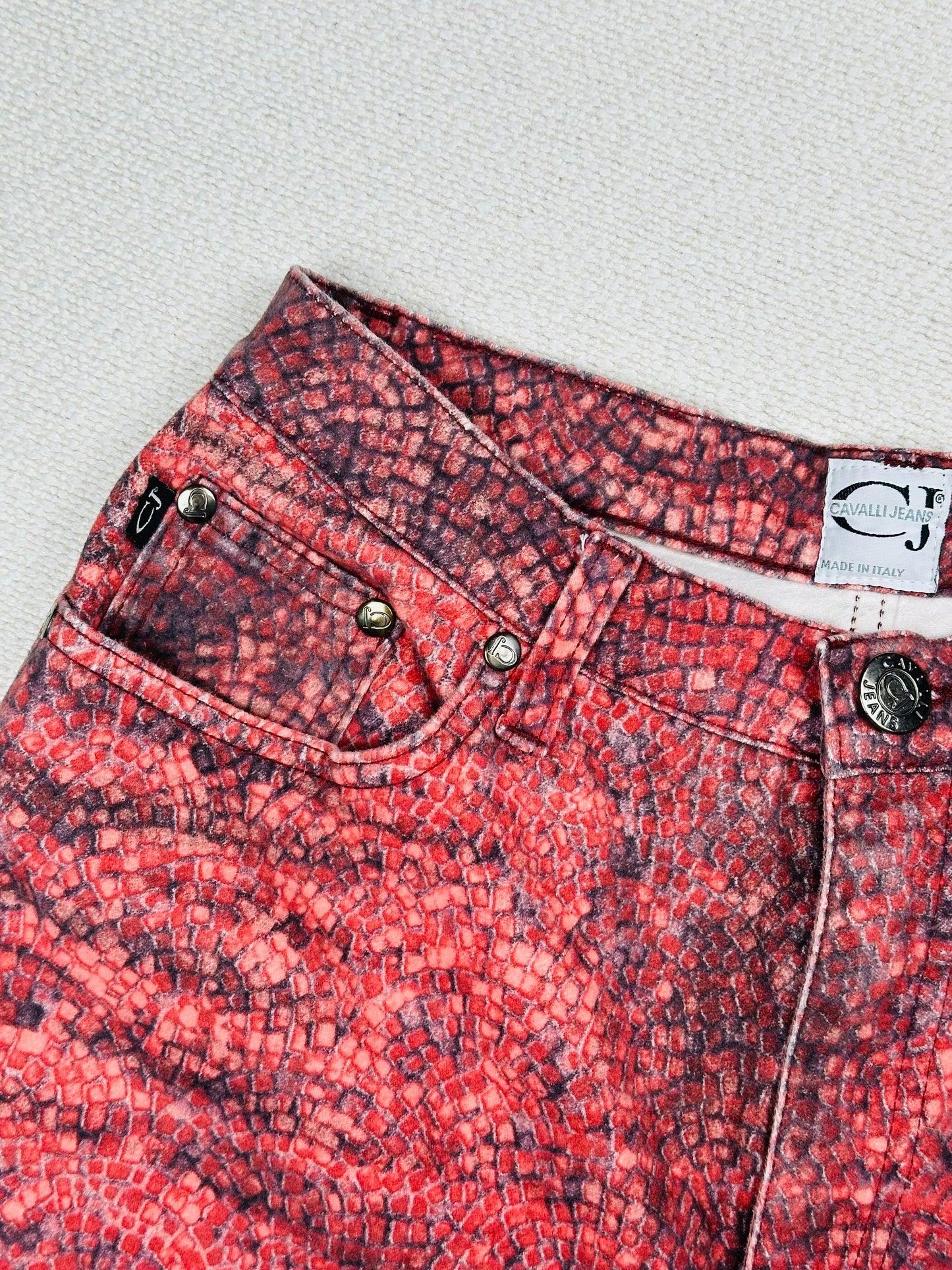 JUST CAVALLI - Pantaloni jeans animalier