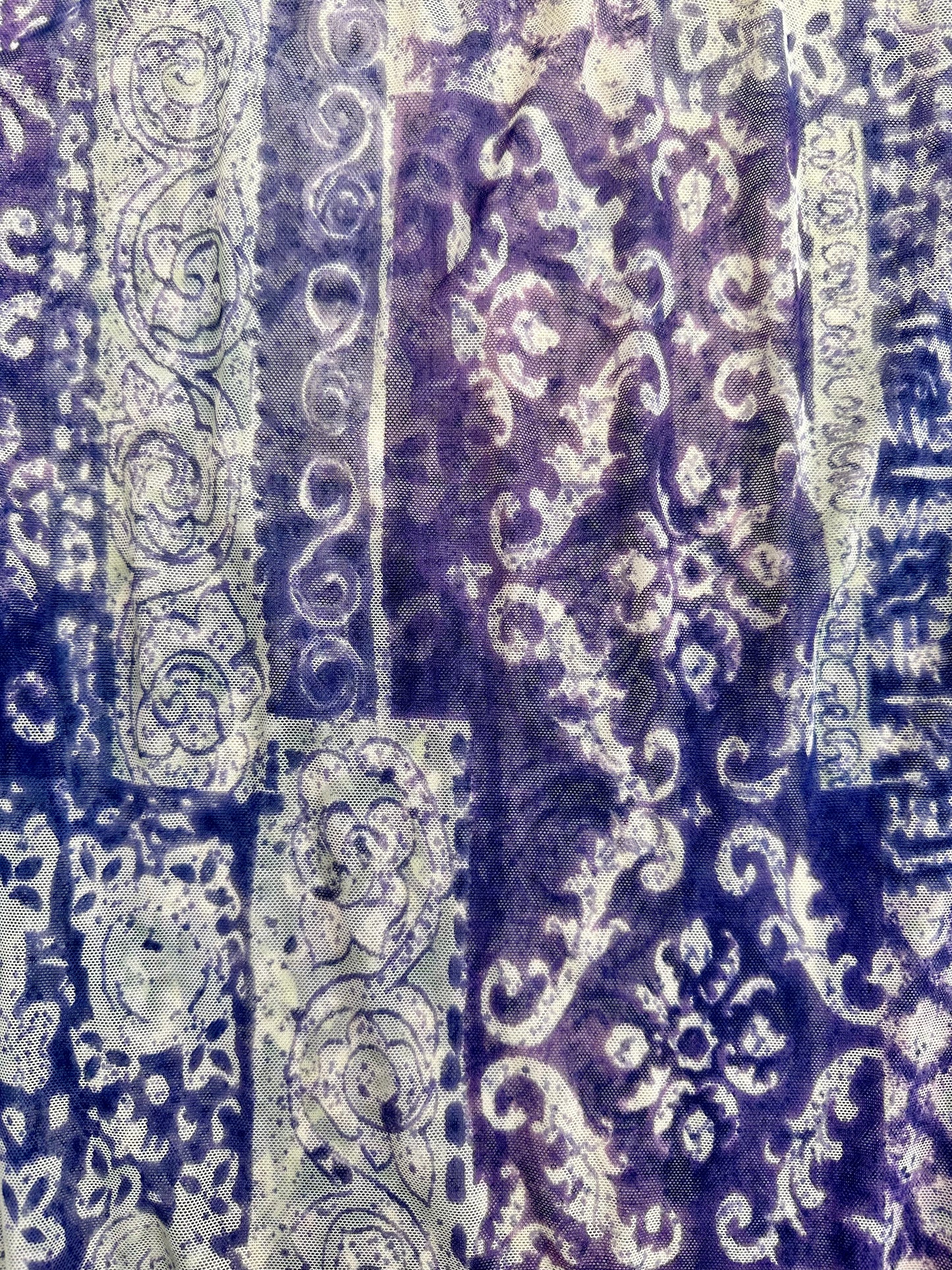 Top in Micromesh Patchwork Viola – Anni 2000 Revival