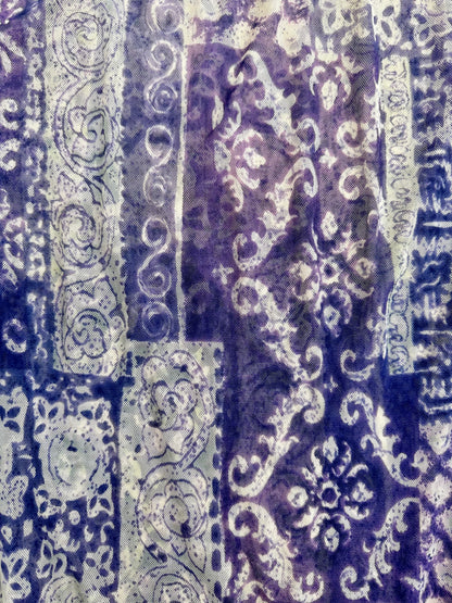 Top in Micromesh Patchwork Viola – Anni 2000 Revival