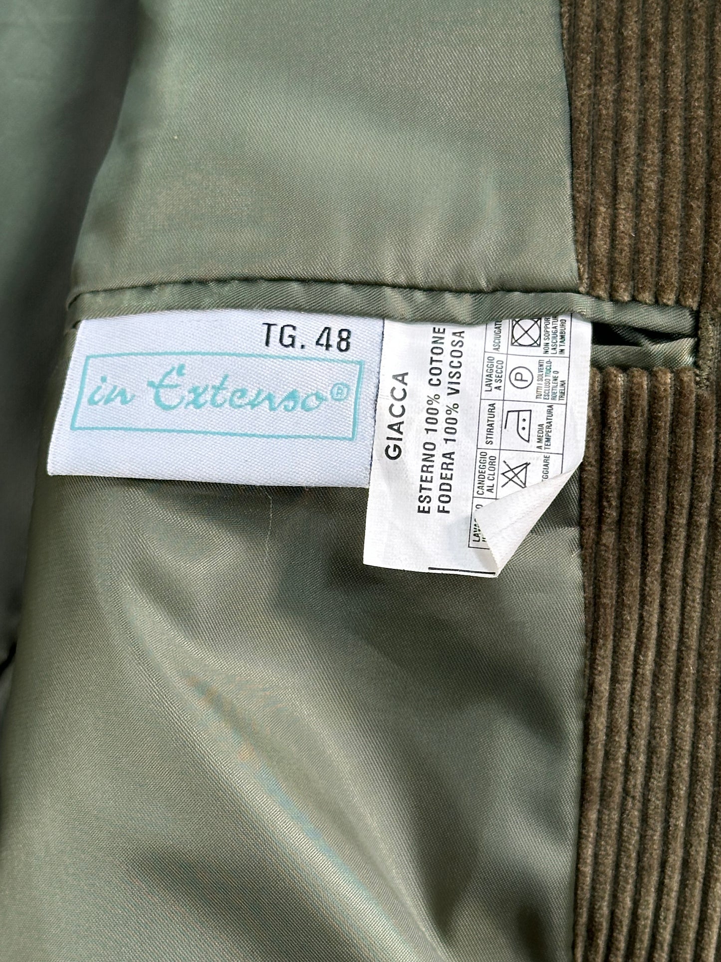 Giacca Blazer Vintage - velluto a coste verde