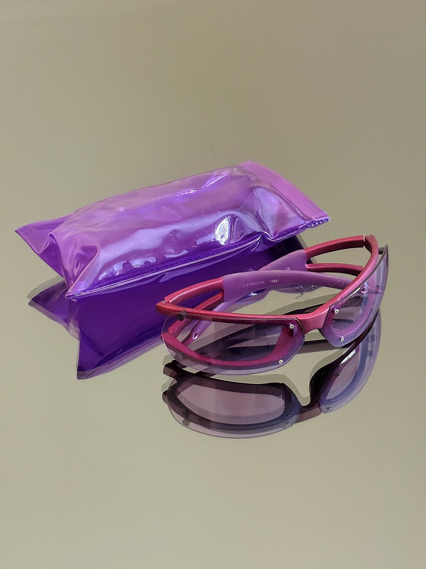 ZERO EYEWEAR - Occhiali da sole vintage sportivi H92 Made in Italy – Rosa / Viola Y2K