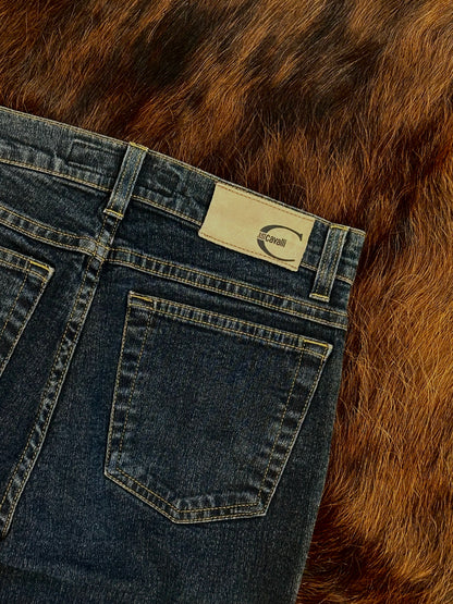 JUST CAVALLI - Pantaloni Red Embroidered Panel – Early 2000s