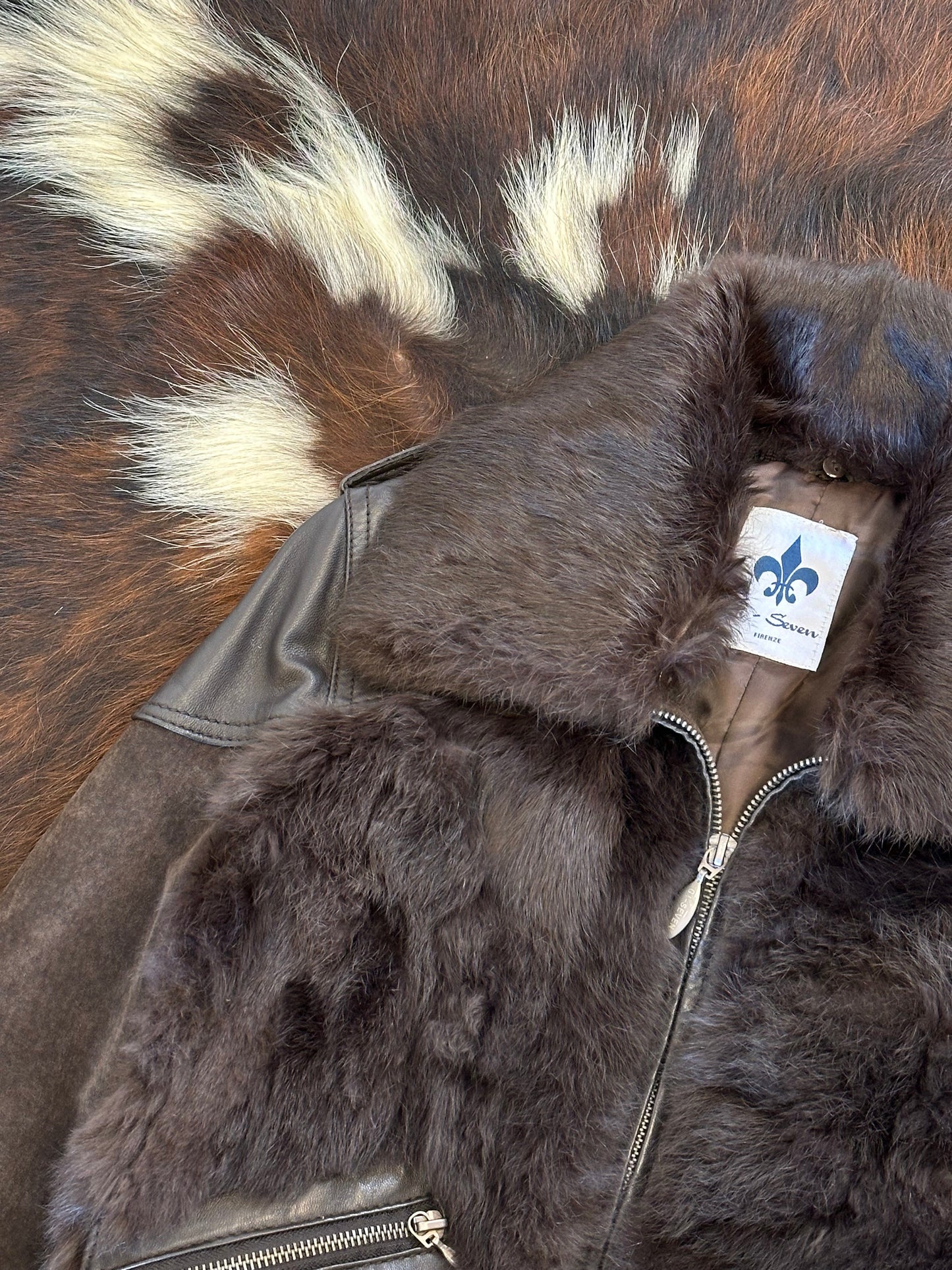 Giacca di pelle aviatore con pelliccia