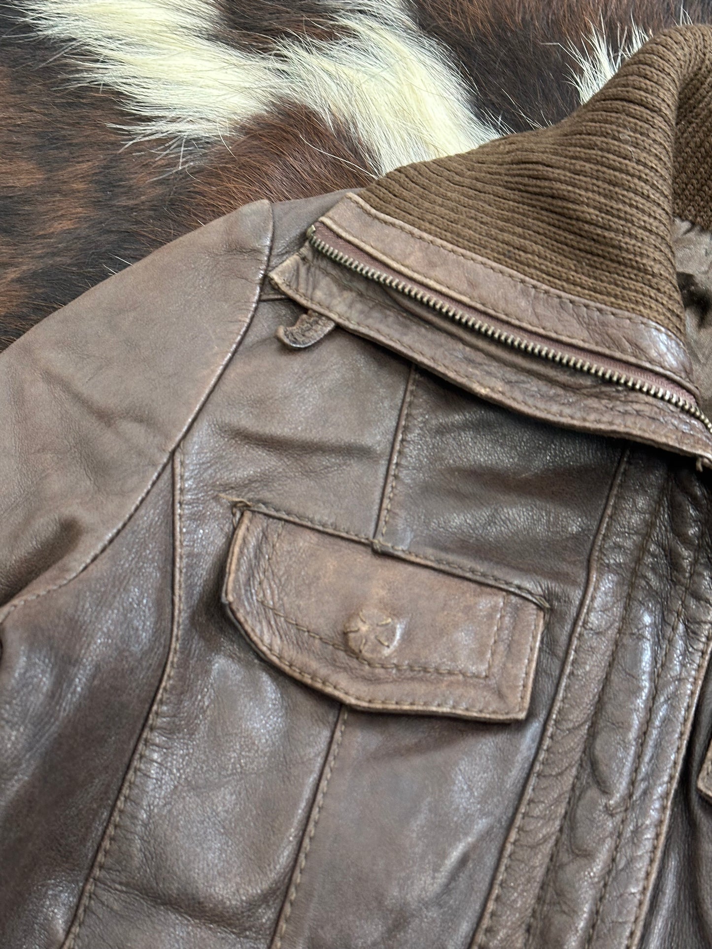 Giacca di pelle aviatore