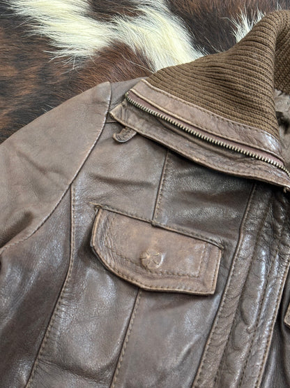 Giacca di pelle aviatore