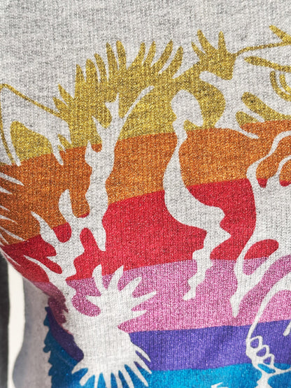 GUCCI - Felpa con stampa Tiger Rainbow - Alessandro Michele era