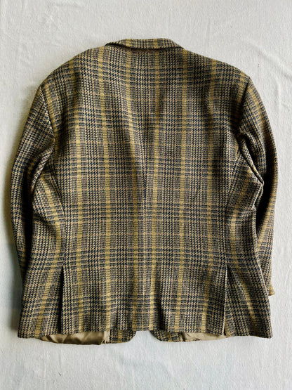 Blazer in pura lana vergine tartan