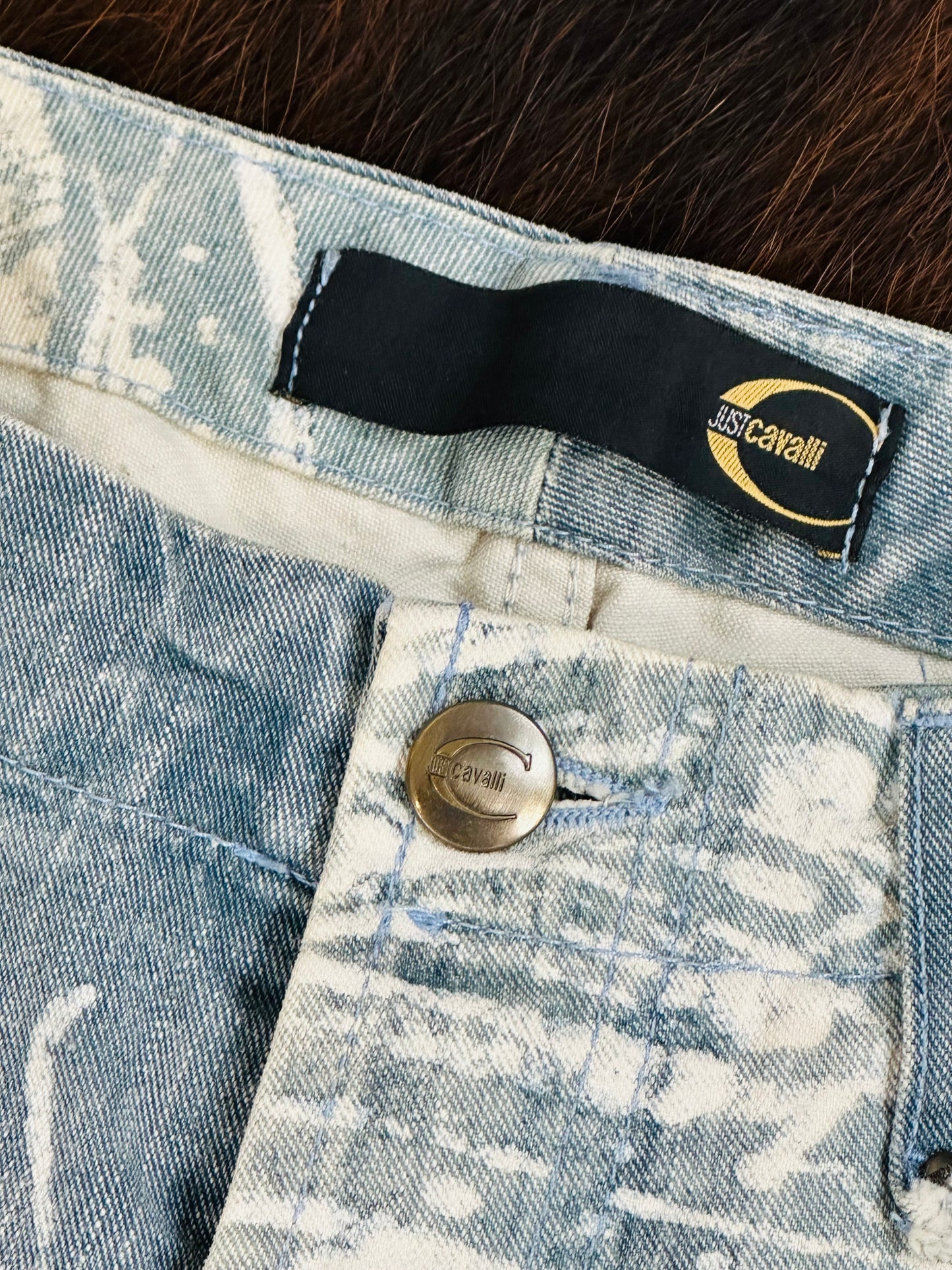 JUST CAVALLI - Pantaloni Paisley Denim – Early 2000s