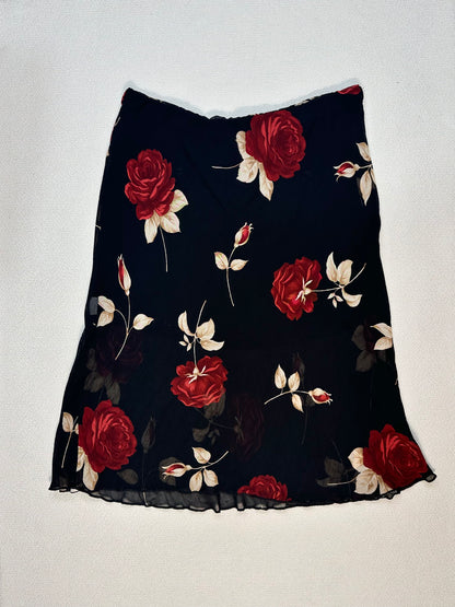 Gonna vintage con stampa rose – stile Y2K