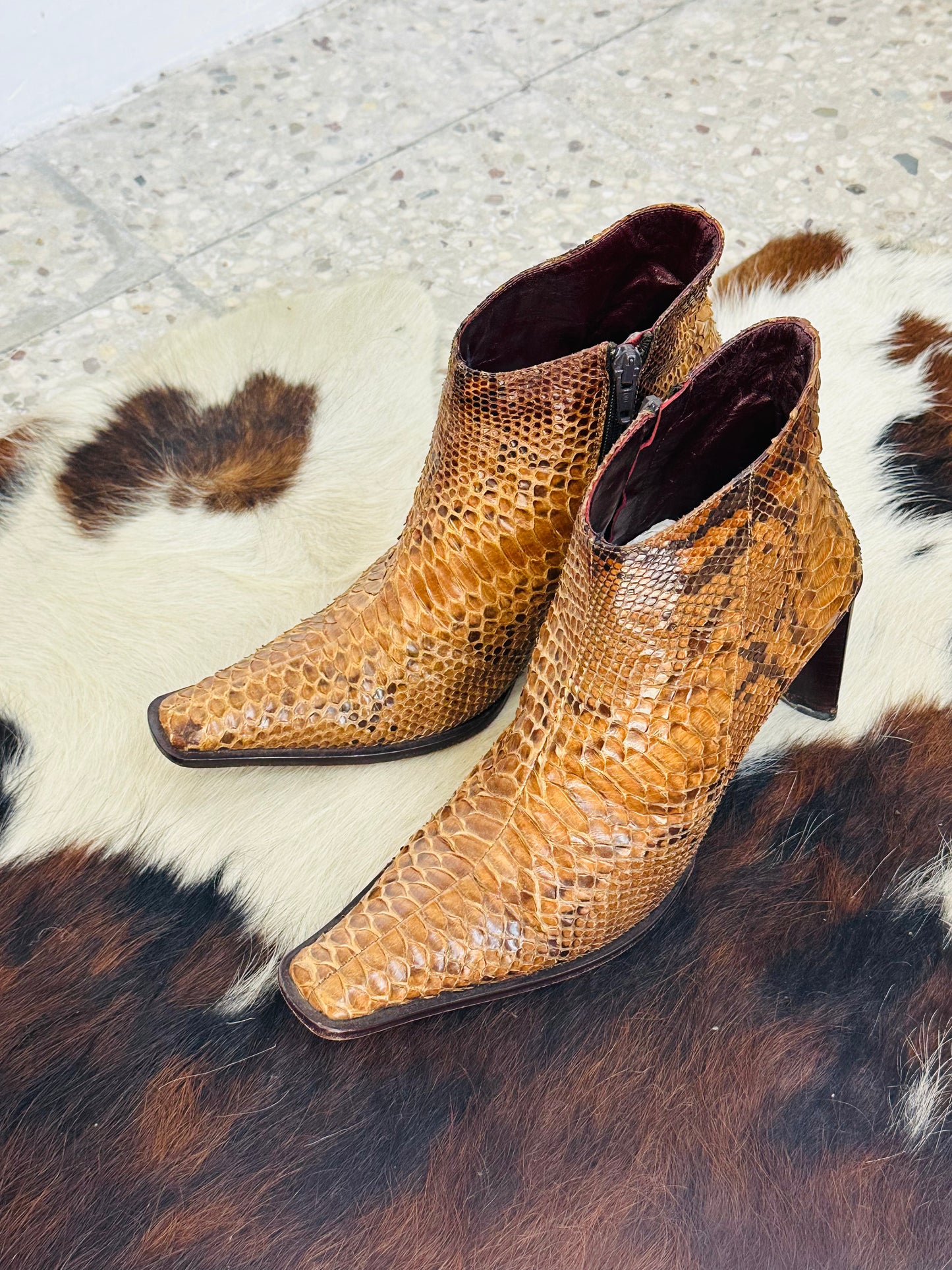 Stivaletti vintage in vero Pitone 🐍 Made in Italy | Taglia 37½ vera pelle