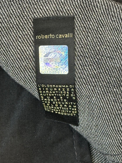 JUST CAVALLI - Pantaloni Black Silver Monogram – Early 2000s