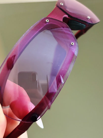 ZERO EYEWEAR - Occhiali da sole vintage sportivi H92 Made in Italy – Rosa / Viola Y2K
