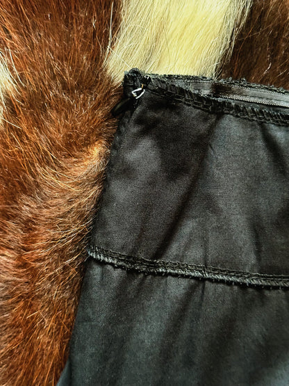 Gonna vintage nera Made in Italy con balze e pieghe – Eleganza senza tempo