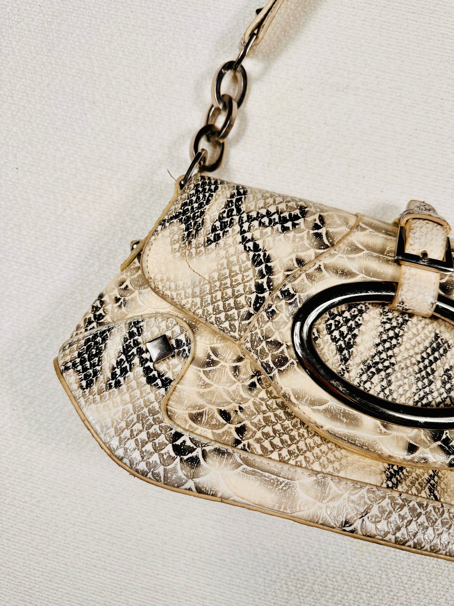 Borsa a spalla pelle coccodrillata
