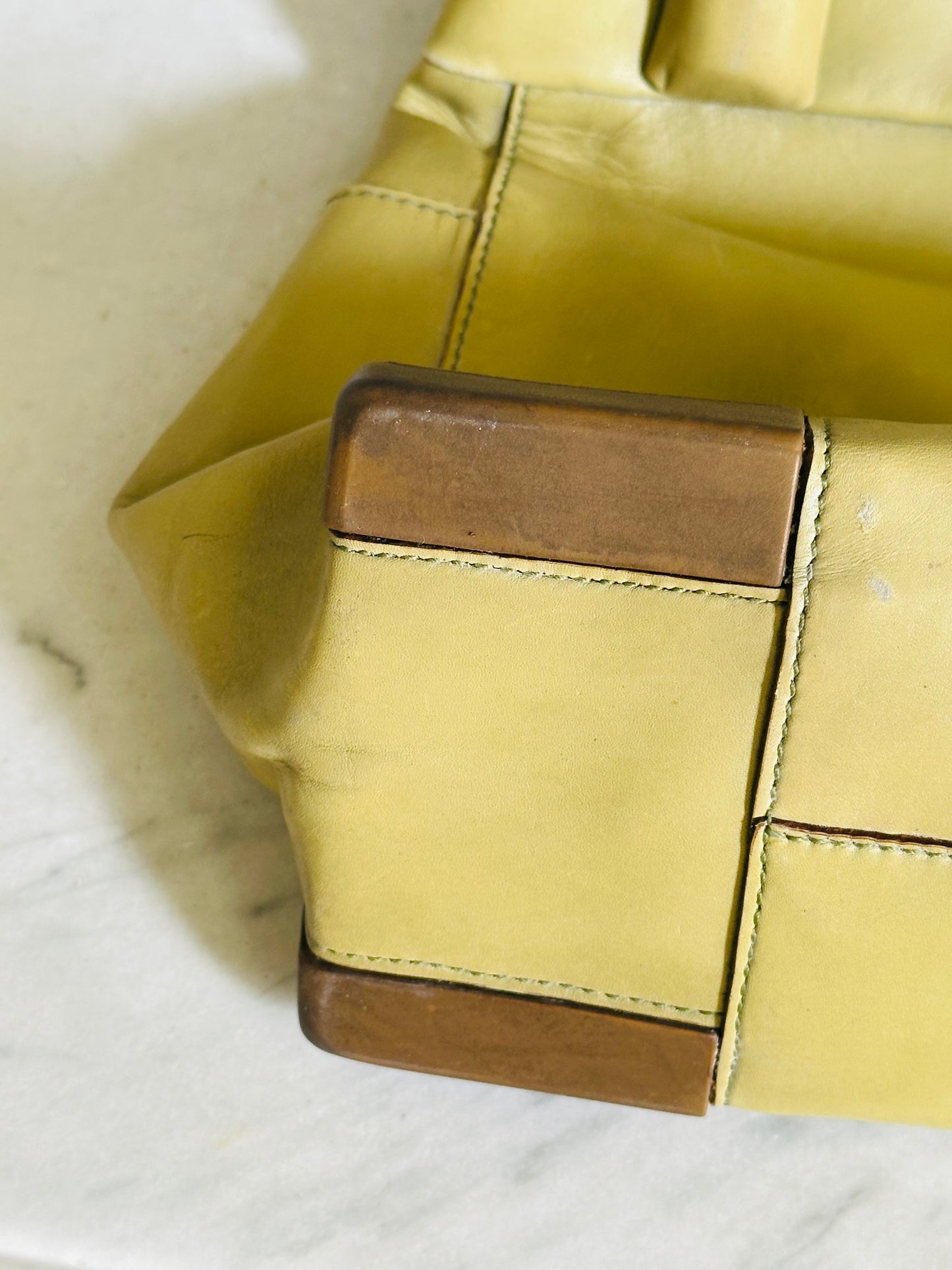 MAX MARA WEEKEND - Borsa in Pelle Verde Pistacchio Vintage Y2K Made in Italy
