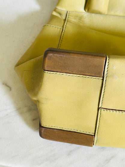 MAX MARA WEEKEND - Borsa in Pelle Verde Pistacchio Vintage Y2K Made in Italy
