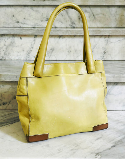 MAX MARA WEEKEND - Borsa in Pelle Verde Pistacchio Vintage Y2K Made in Italy