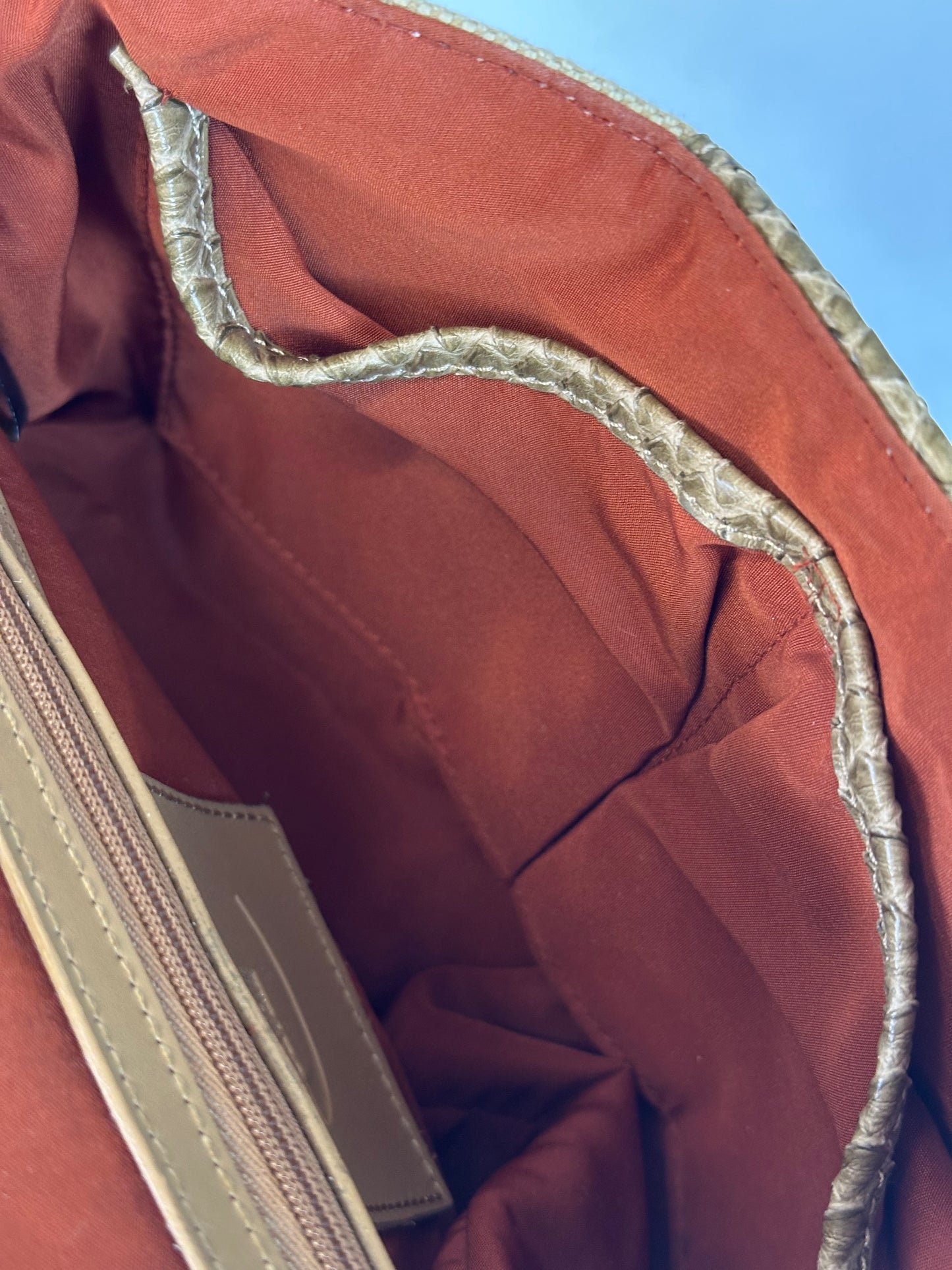 JUST CAVALLI - Borsa hobo-chic Y2K in tessuto ricamato e pelle effetto pitone