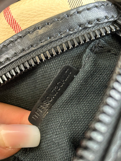 BURBERRY - Borsa Check Vintage Messenger | Canvas Beige e Nero