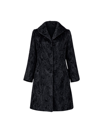 Cappotto Vintage in Astrakan Nero