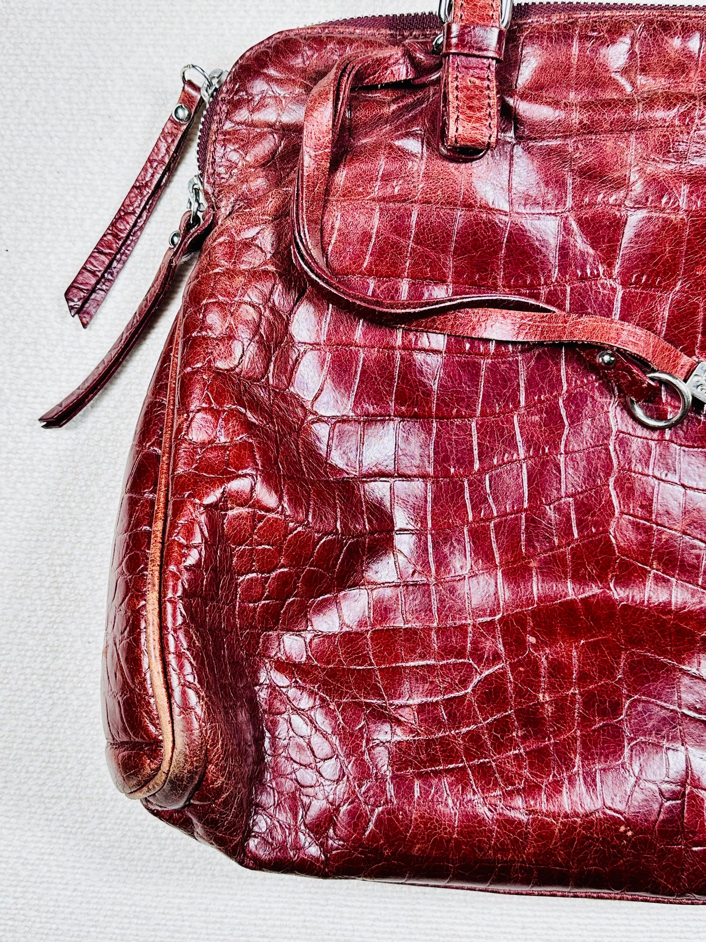 Borsa a spalla vera pelle red cherry 🍒