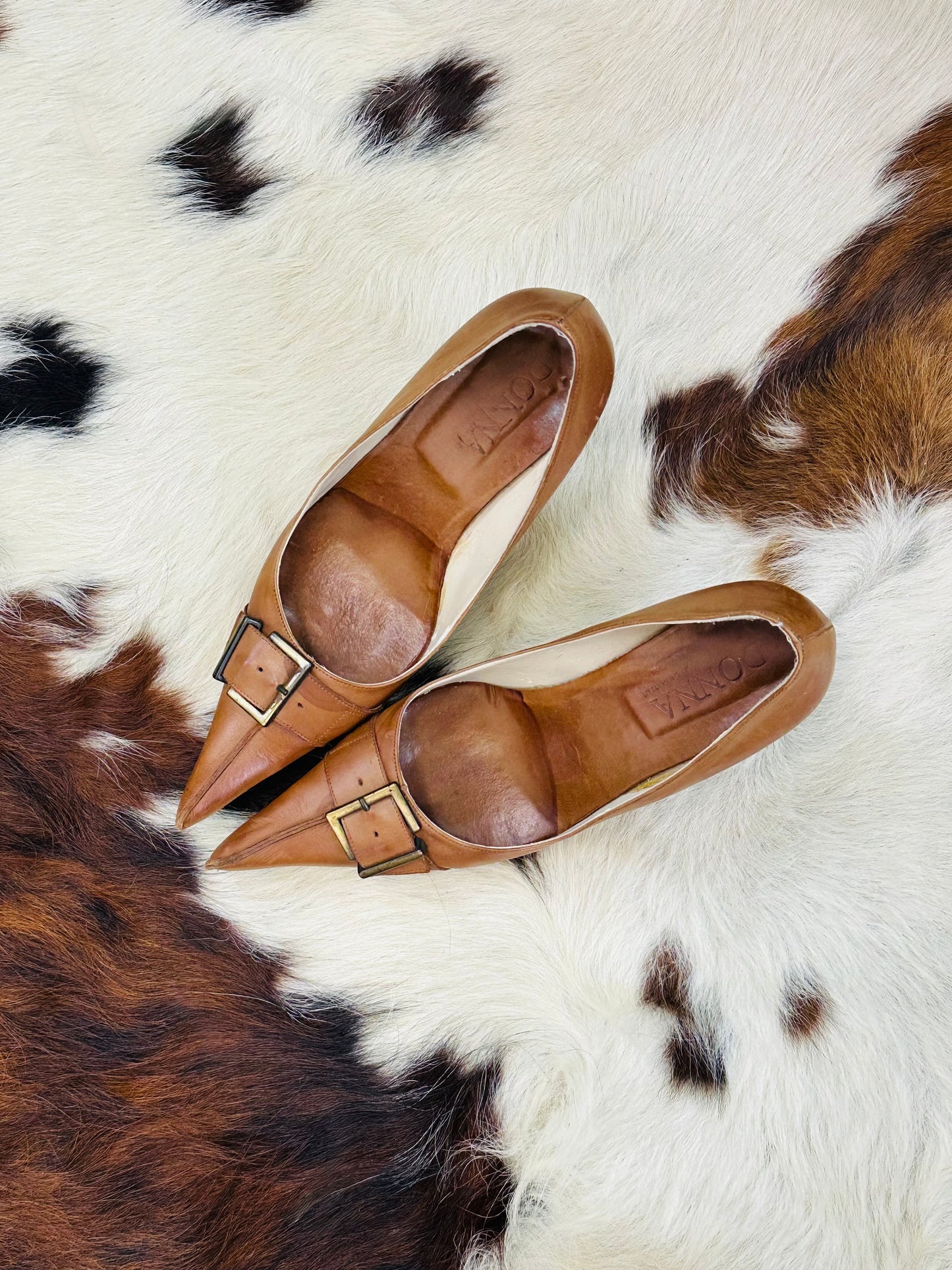 Décolleté vintage in pelle con fibbia bronzo – DONNA Made in Italy | Taglia 38