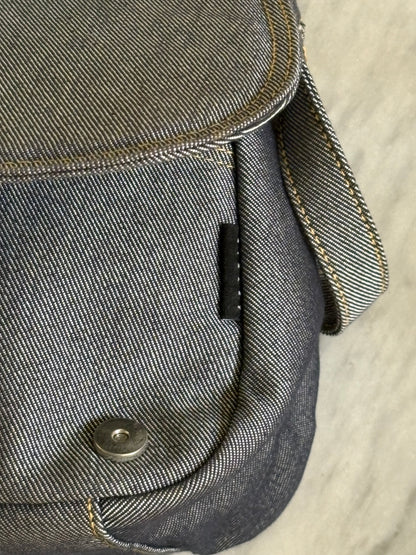 SISLEY - Vintage Y2K Denim Baguette Bag – 2000s Shoulder Bag