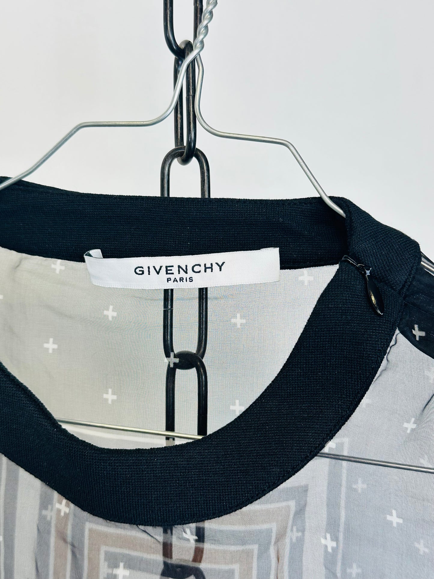 GIVENCHY - T-Shirt trasparente in seta