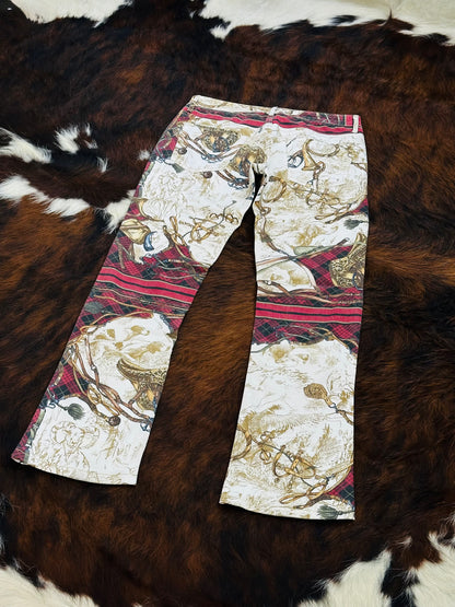 JUST CAVALLI - Pantaloni Equestrian Baroque – Early 2000s