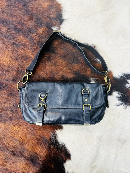 Borsa a Spalla\Bandoliera  in Vera Pelle con Hardware in ottone
