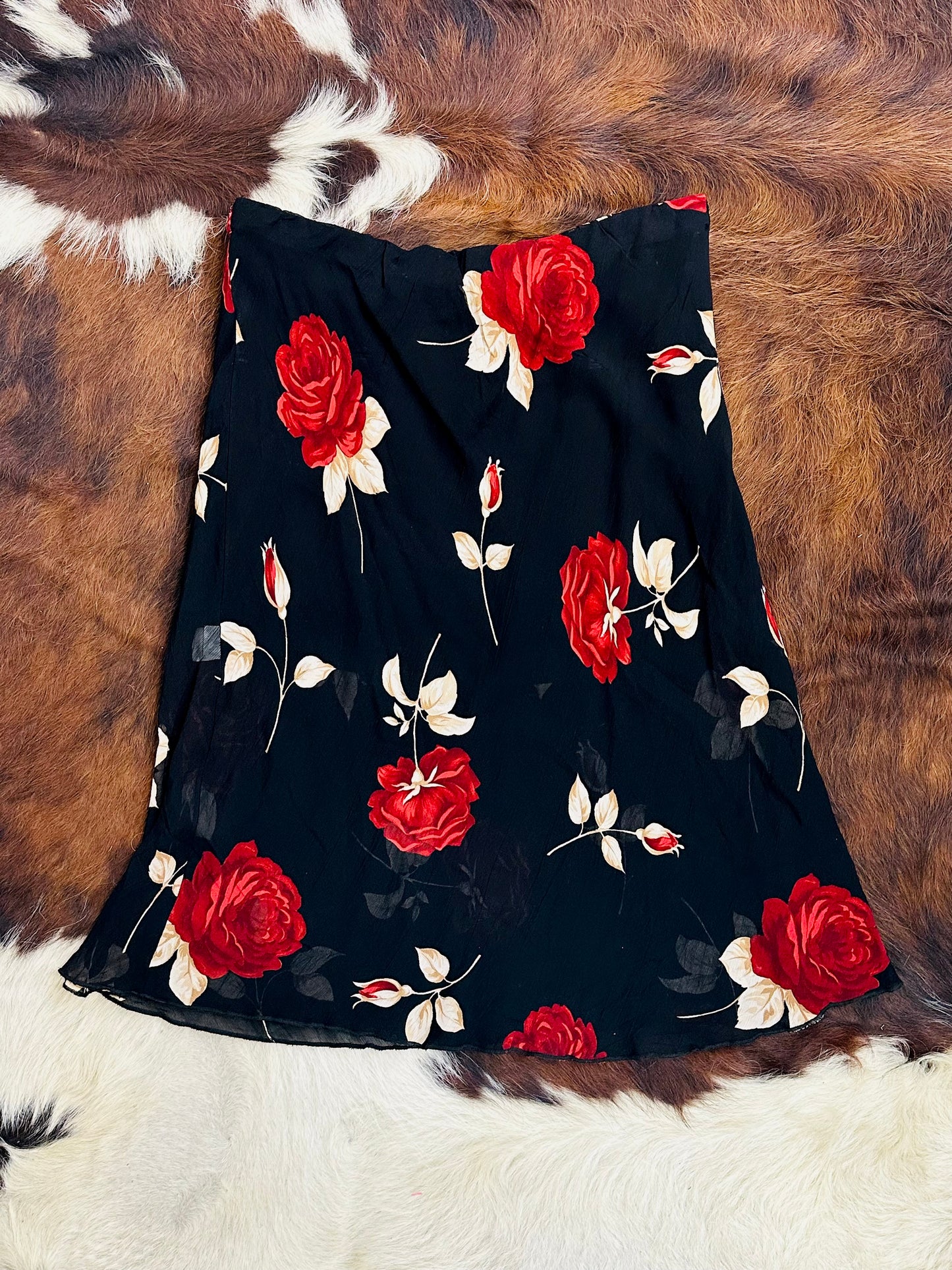 Gonna vintage con stampa rose – stile Y2K