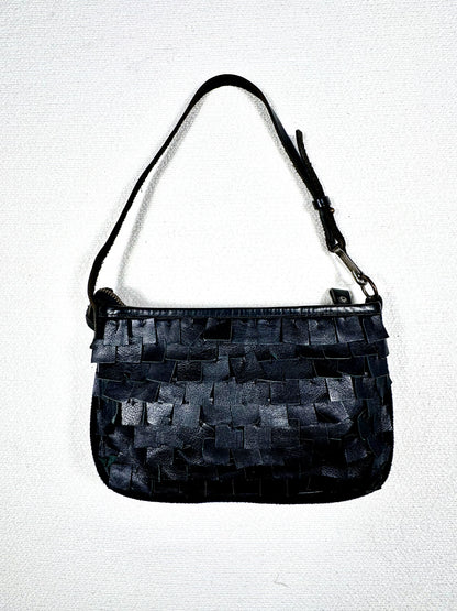 Borsa a spalla vera pelle nera