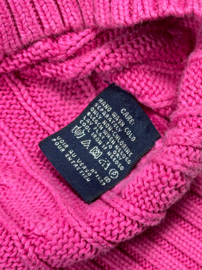 POLO RALPH LAUREN - Pullover pink flamingo con trecce